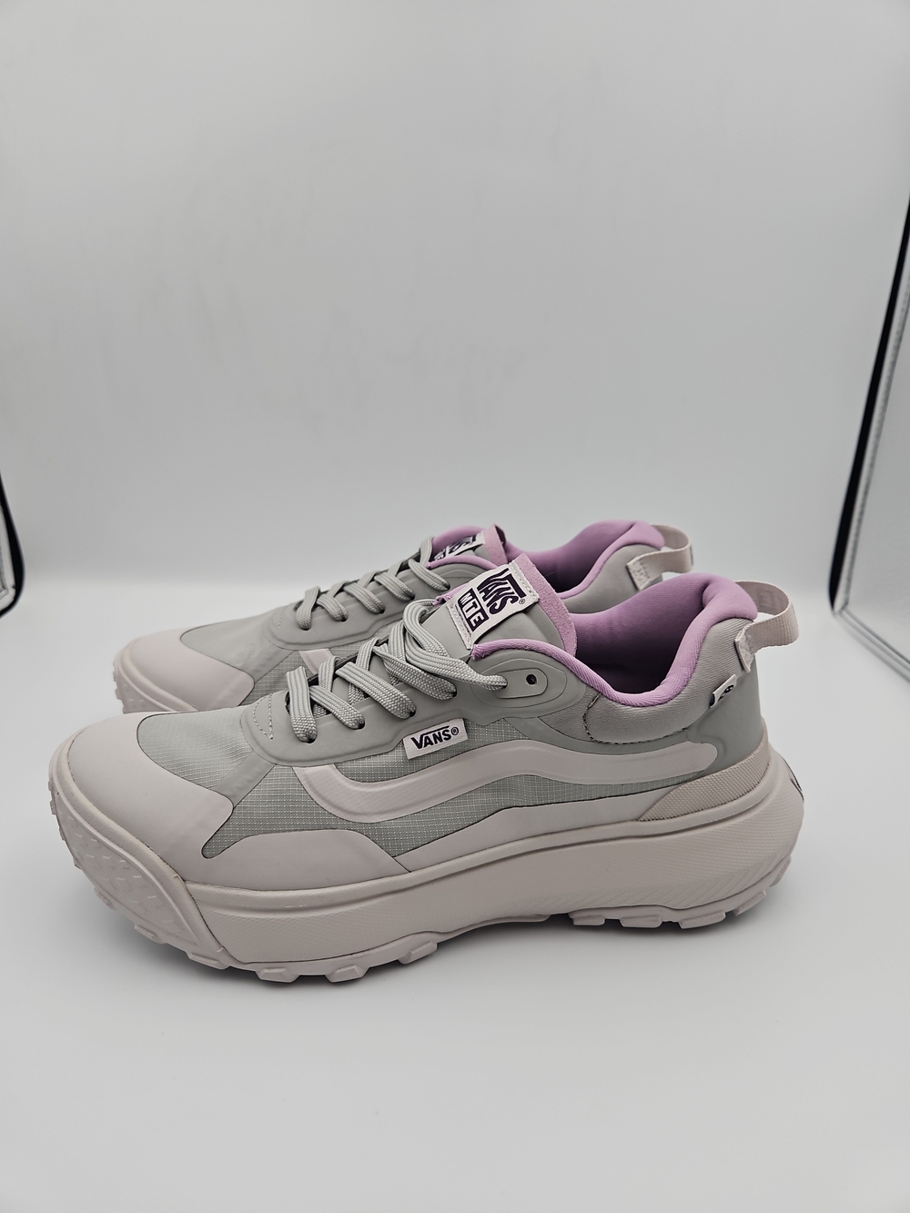 Vans Womens Gray & Lilac Platform Sneakers